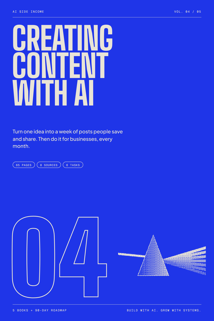 Book 4 cover: Creating Content with AI