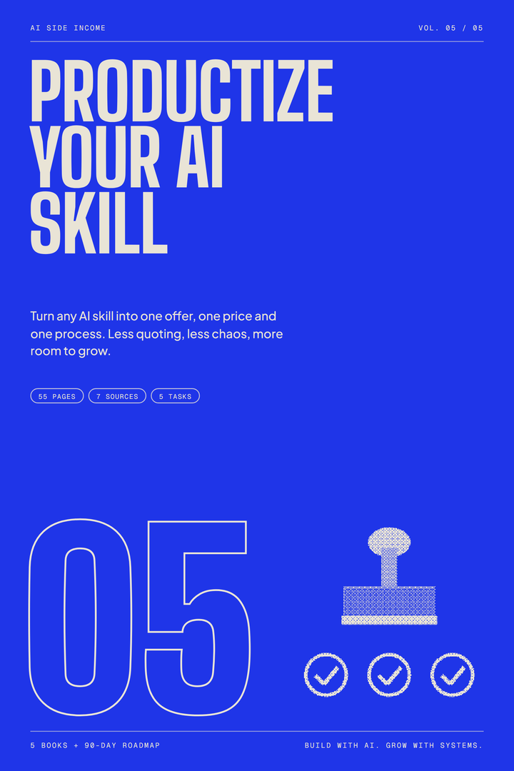 Book 5 cover: Productize Your AI Skill
