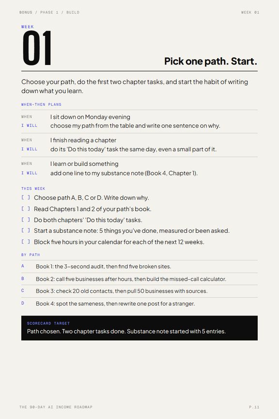 The 90-day roadmap